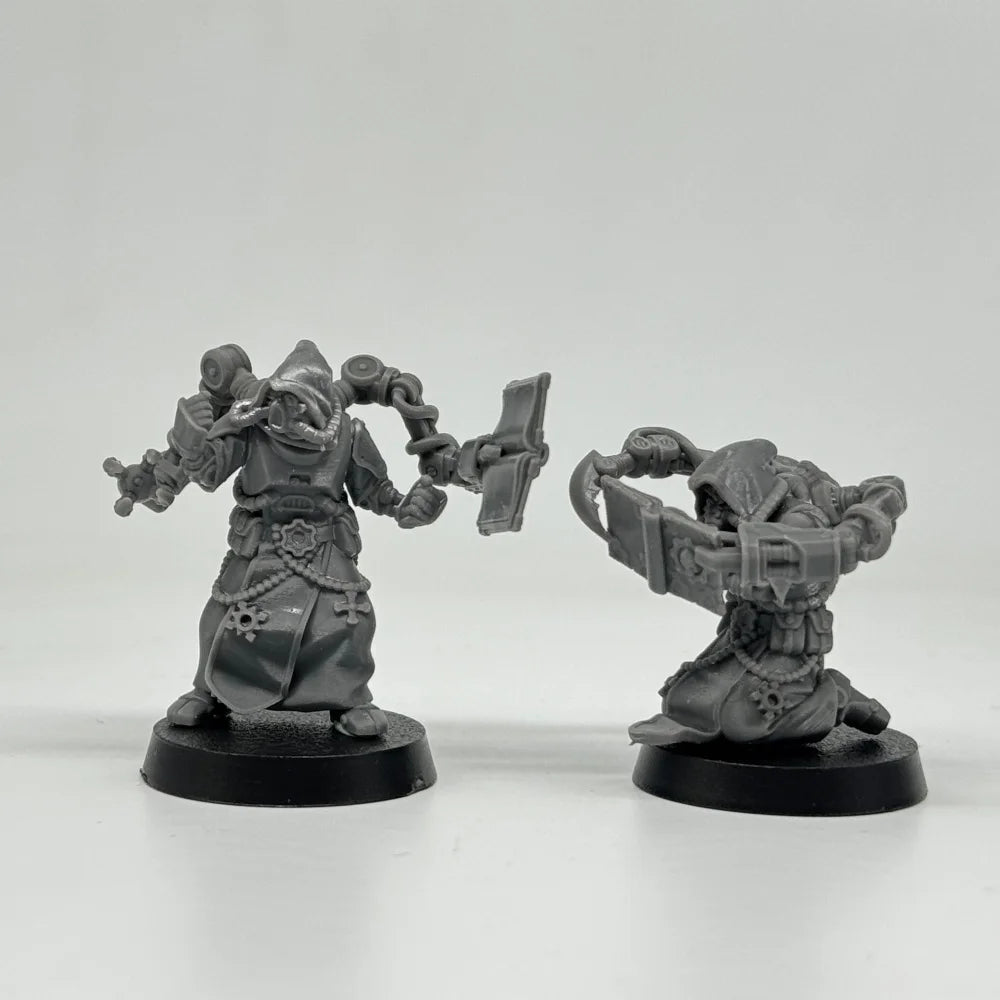 Scavenger Monks, 10 Figures, Resin Model Figure Kit, Fantasy Theme, Unassembled and Unpainted