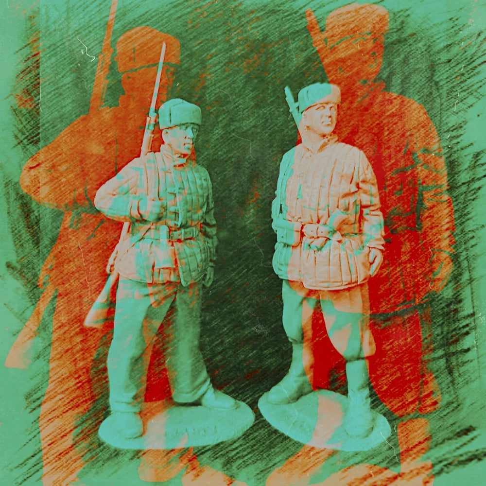 1/35 WWII Soviet Moscow Militia, 2 Figures, Resin Model Figure Kit, Unassembled and Unpainted