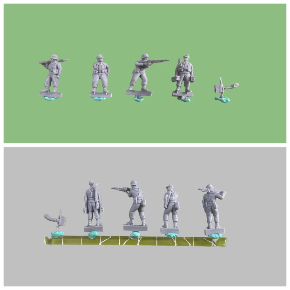 1/72 Modern French Foreign Legion Infantry, 5 Figures, Resin Model Figure Kit, Unassembled and Unpainted