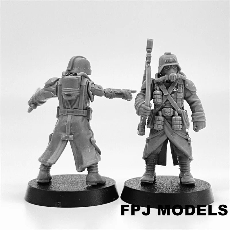 28mm WWII Guard Acolytes, Resin Model Figure Kit, Unassembled and Unpainted