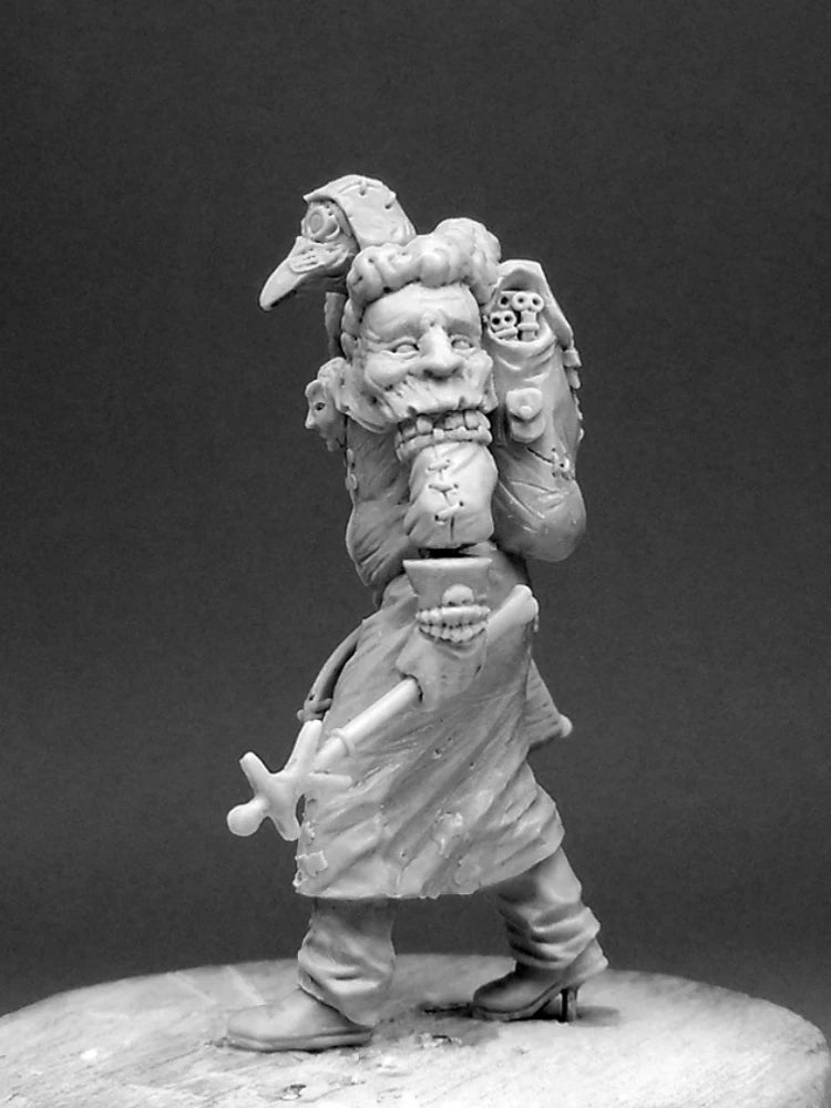30mm Wizard Scholar, Resin Model Figure Kit, Fantasy Theme, Unassembled and Unpainted