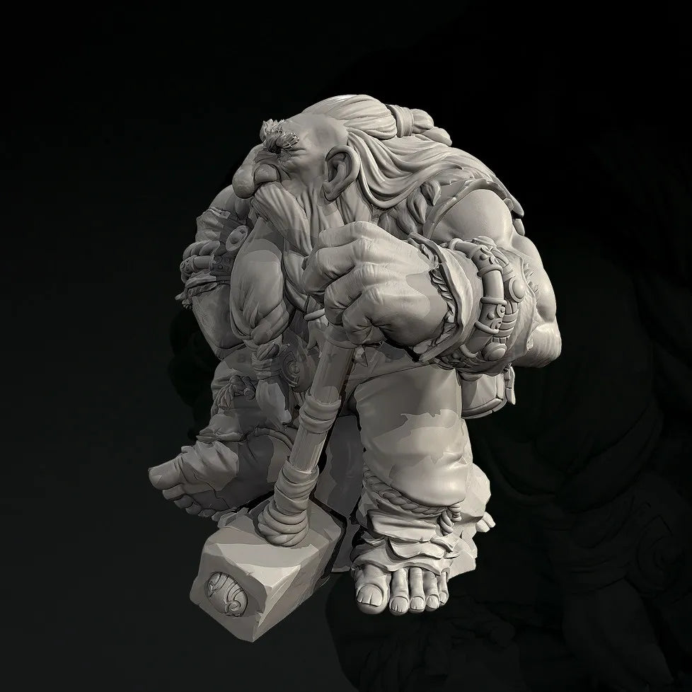 65mm Dwarf, Resin Model Bust Kit, Fantasy Theme, Unassembled and Unpainted