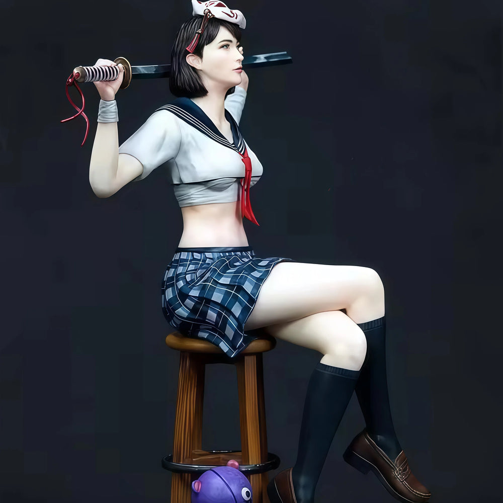 1/12 Schoolgirl Assassin, Resin Model Figure Kit, Anime Theme, Unassembled and Unpainted