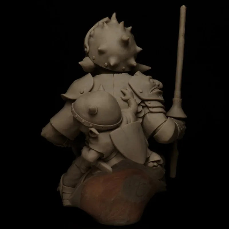1/12 Medieval Goblin Warrior on Boar Mount, 2 Figures, Resin Model Figure Kit, Unassembled and Unpainted