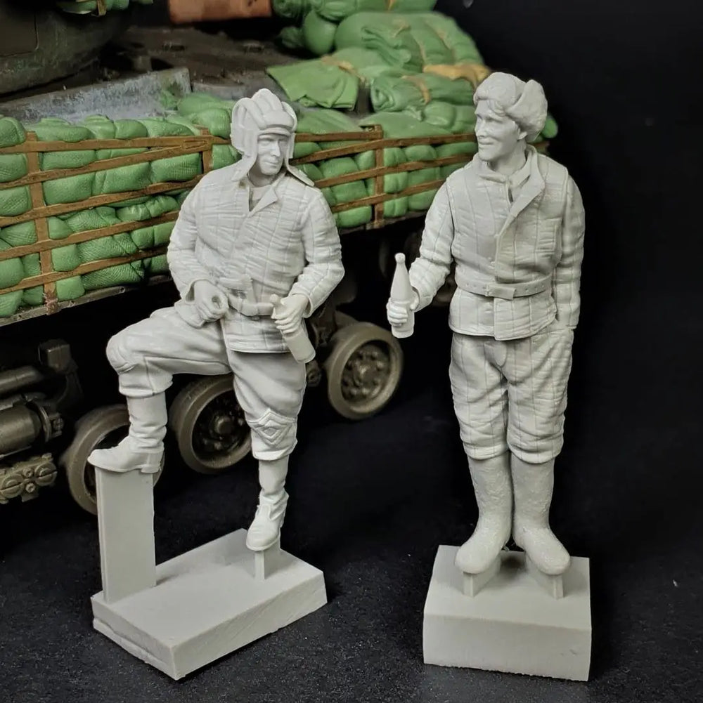 1/35 WWI Soldier, 2 Figures, Resin Model Figure Kit, Unassembled and Unpainted