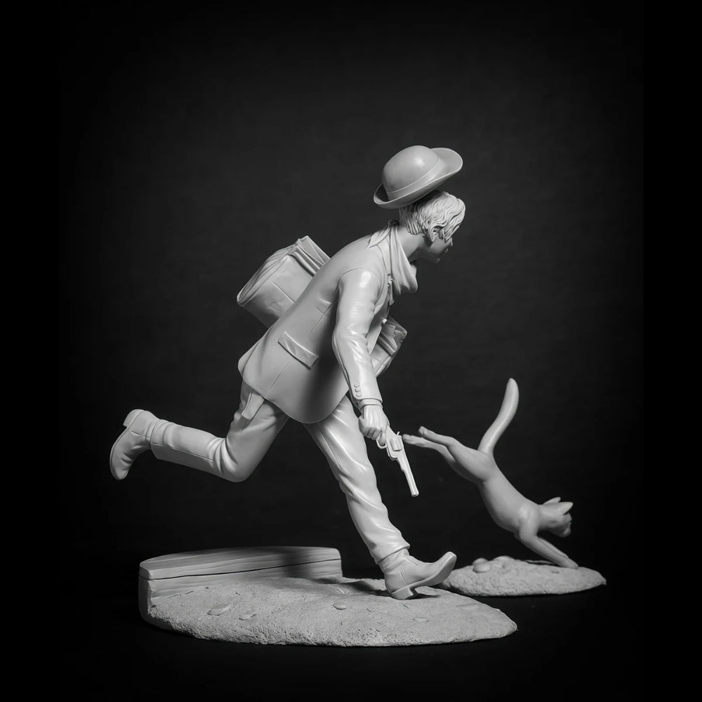 75mm WWII 1940s Bank Robber Noir, Resin Model Figure Kit, Unassembled and Unpainted