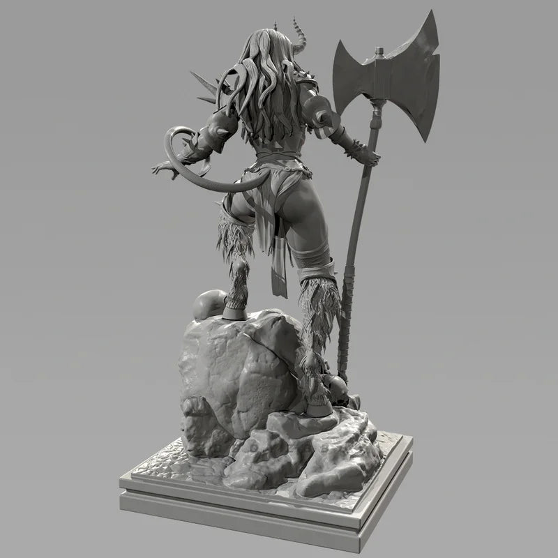 90mm Demon Queen Succubus, Resin Model Figure Kit, Fantasy Theme, Unassembled and Unpainted