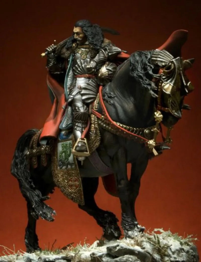 1/24 Medieval Cavalry General, Resin Model Figure Kit, Unassembled and Unpainted