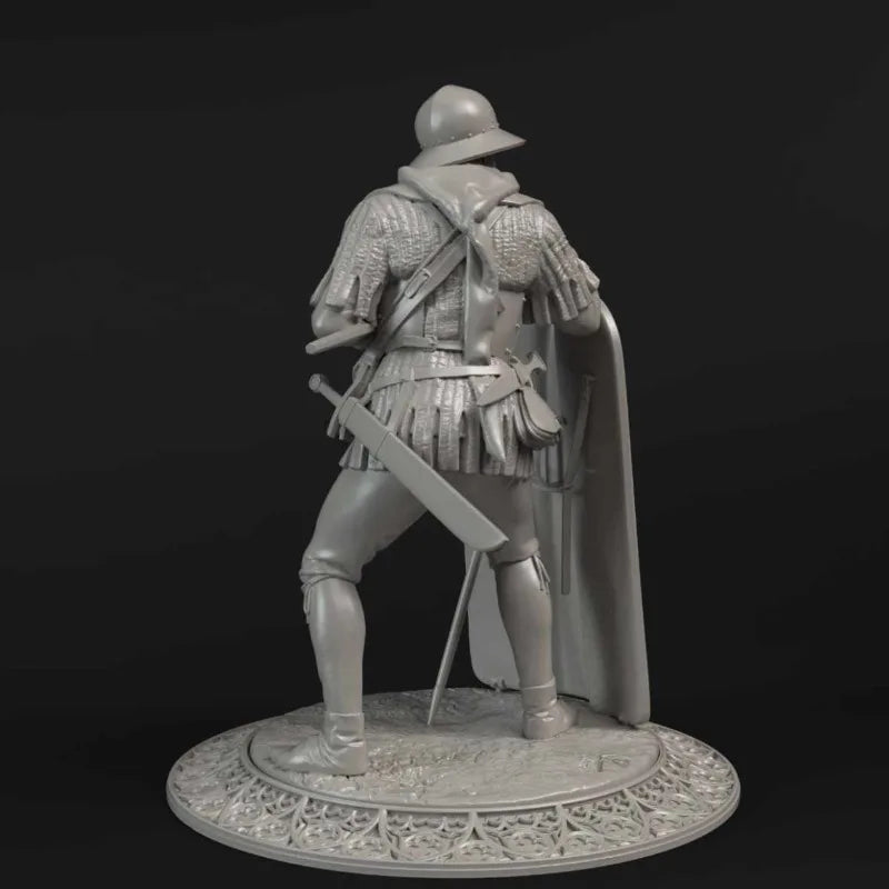 1/24 Medieval Soldier, Resin Model Figure Kit, Unassembled and Unpainted