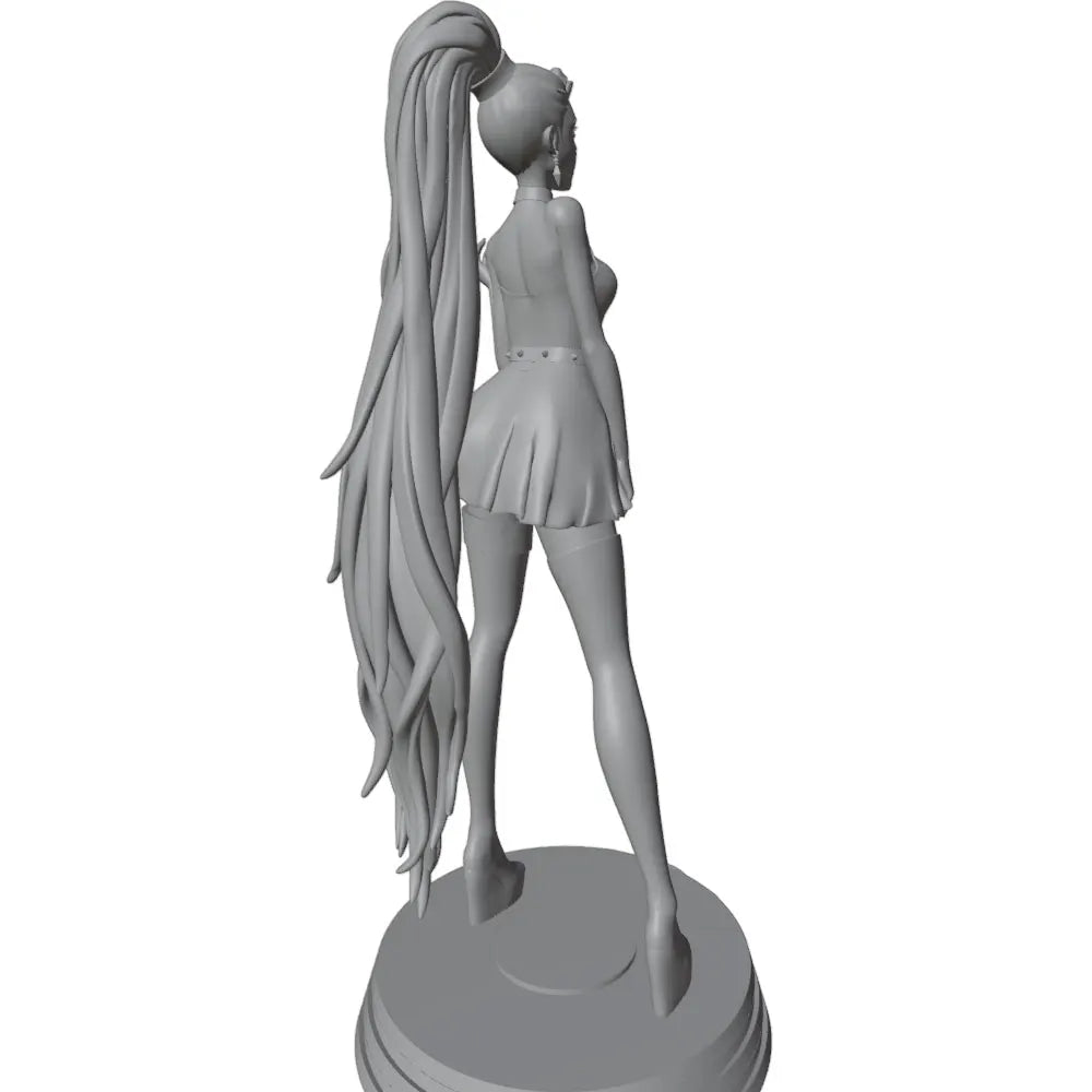 1/24 Girl with Long Flowing Hair, Resin Model Figure Kit, Anime Theme, Unassembled and Unpainted