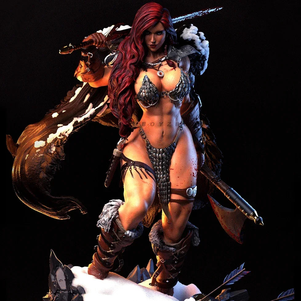 75mm Barbarian, Resin Model Figure Kit, Fantasy Theme, Unassembled and Unpainted