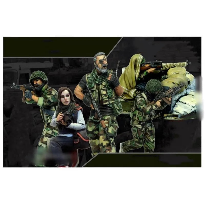 1/35 Modern Special Forces with Civilian, 5 Figures, Resin Model Figure Kit, Unassembled and Unpainted