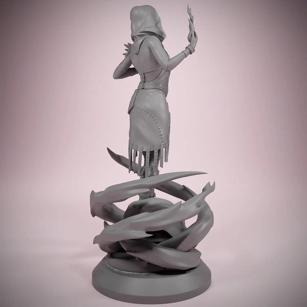 80mm Morrigan Sorceress, Resin Model Figure Kit, Fantasy Theme, Unassembled and Unpainted