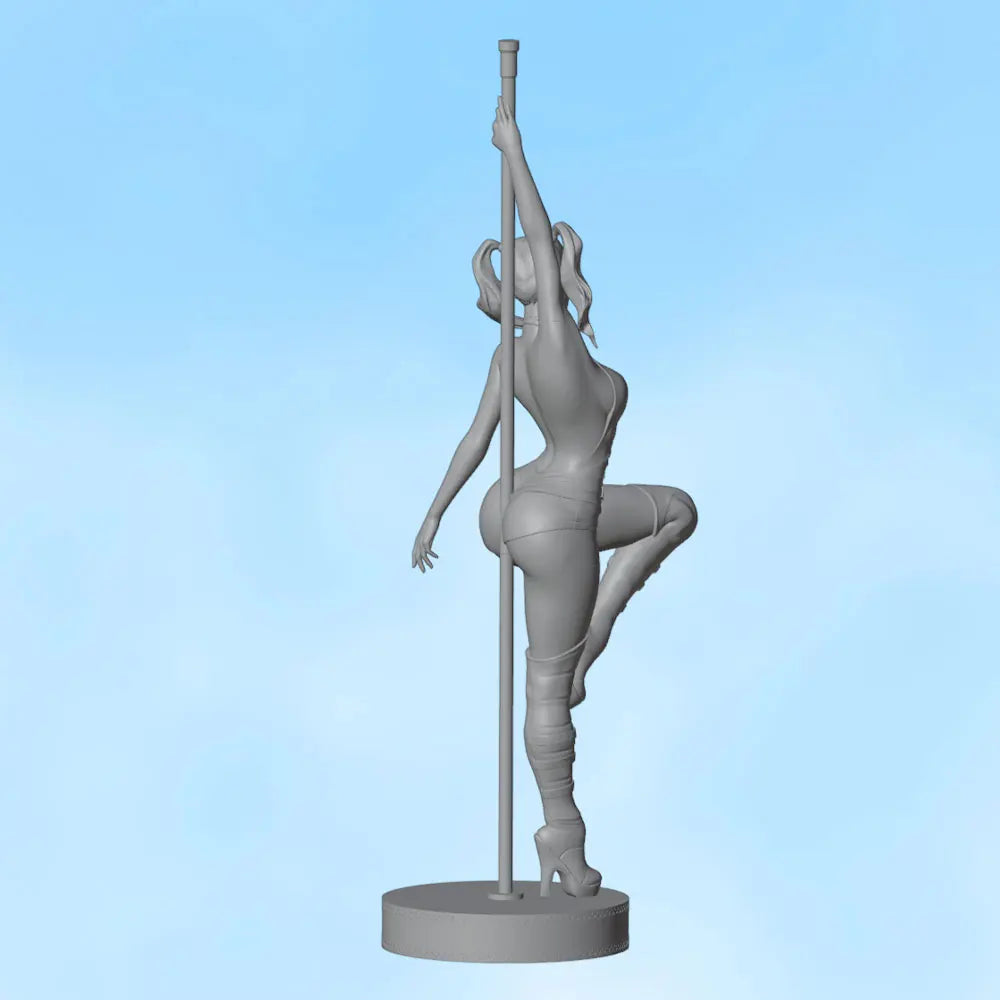 75mm Athletic Warrior with Staff, Resin Model Figure Kit, Unassembled and Unpainted