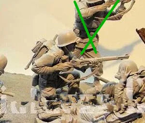 1/16 Modern Bearded Tactical Operator with RPG Launcher, Resin Model Figure Kit, Unassembled and Unpainted