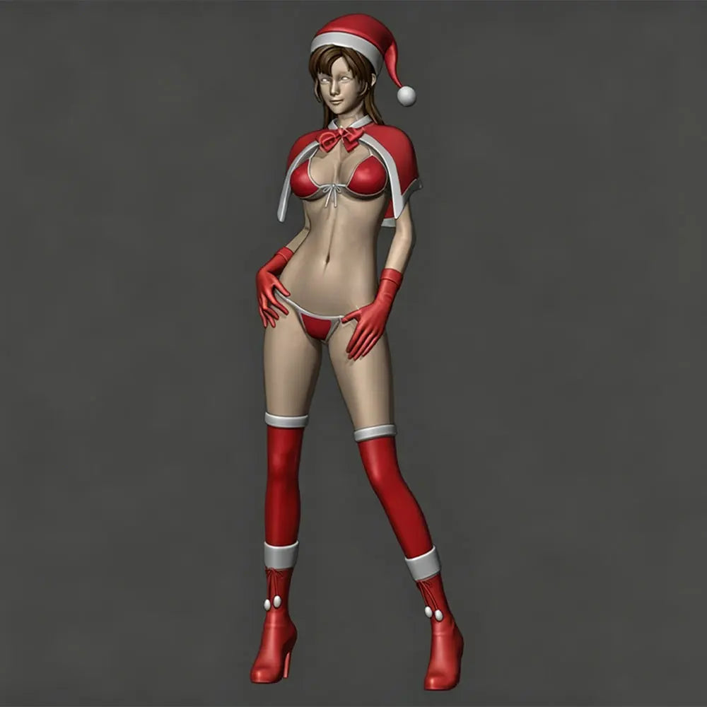 1/24 Christmas Bikini in Santa Hat, Resin Model Figure Kit, Anime Theme, Unassembled and Unpainted