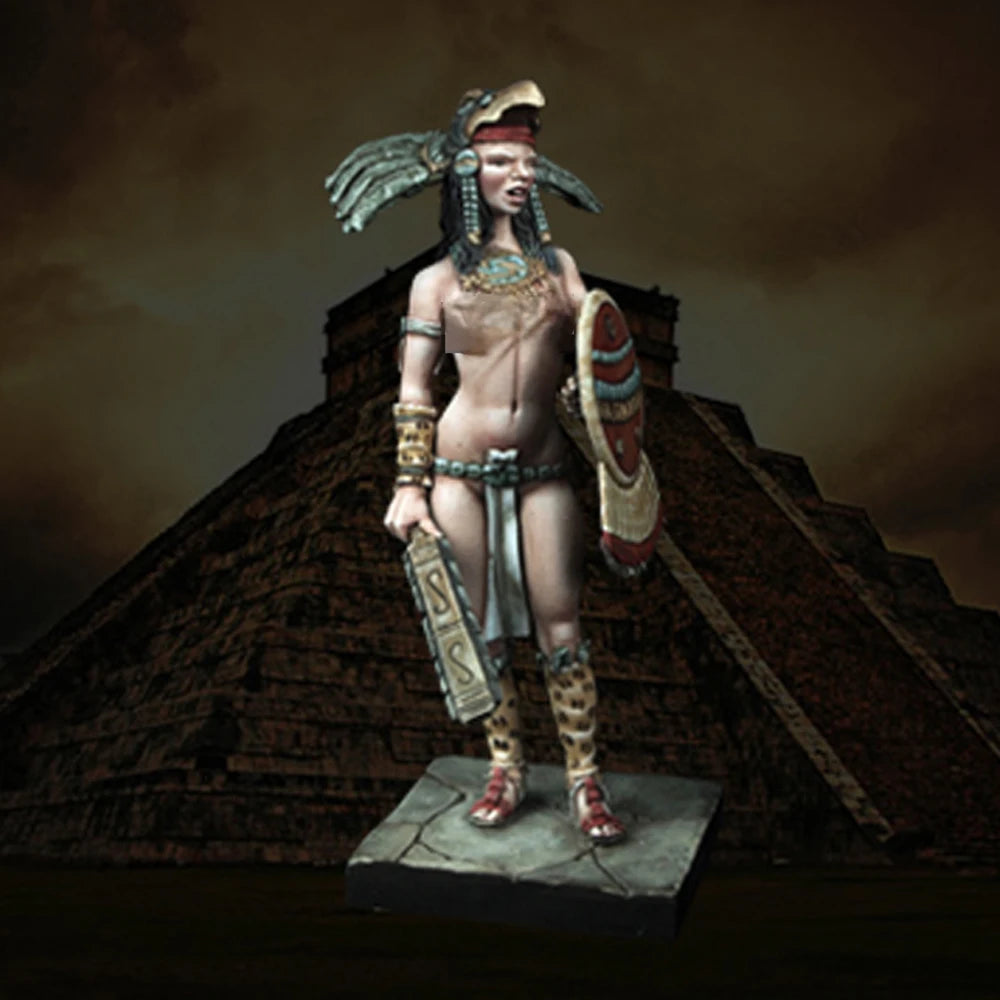 1/24 Aztec Eagle Warrior, Resin Model Figure Kit, Fantasy Theme, Unassembled and Unpainted