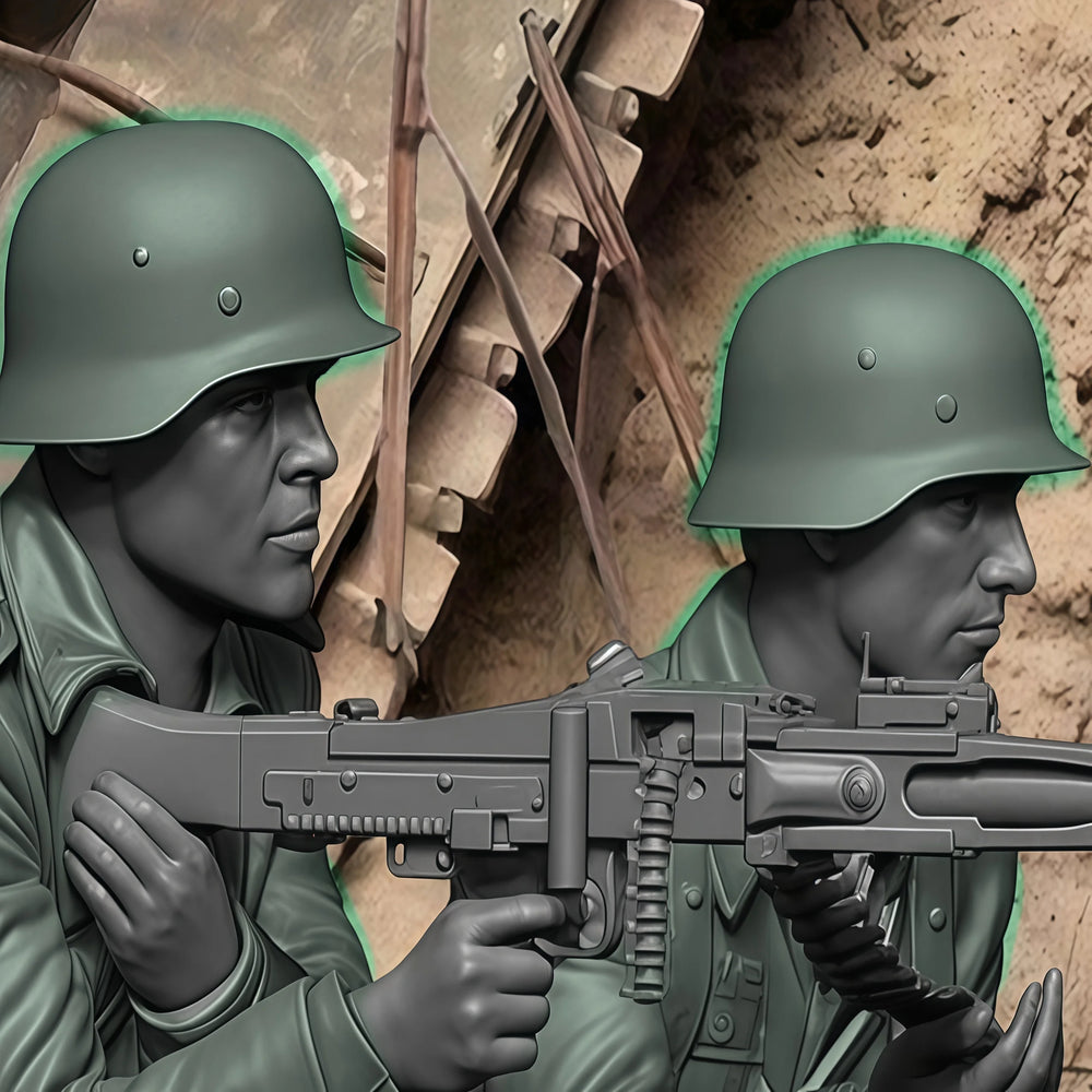 1/16 Modern Combat Soldiers, 2 Figures, Resin Model Figure Kit, Unassembled and Unpainted