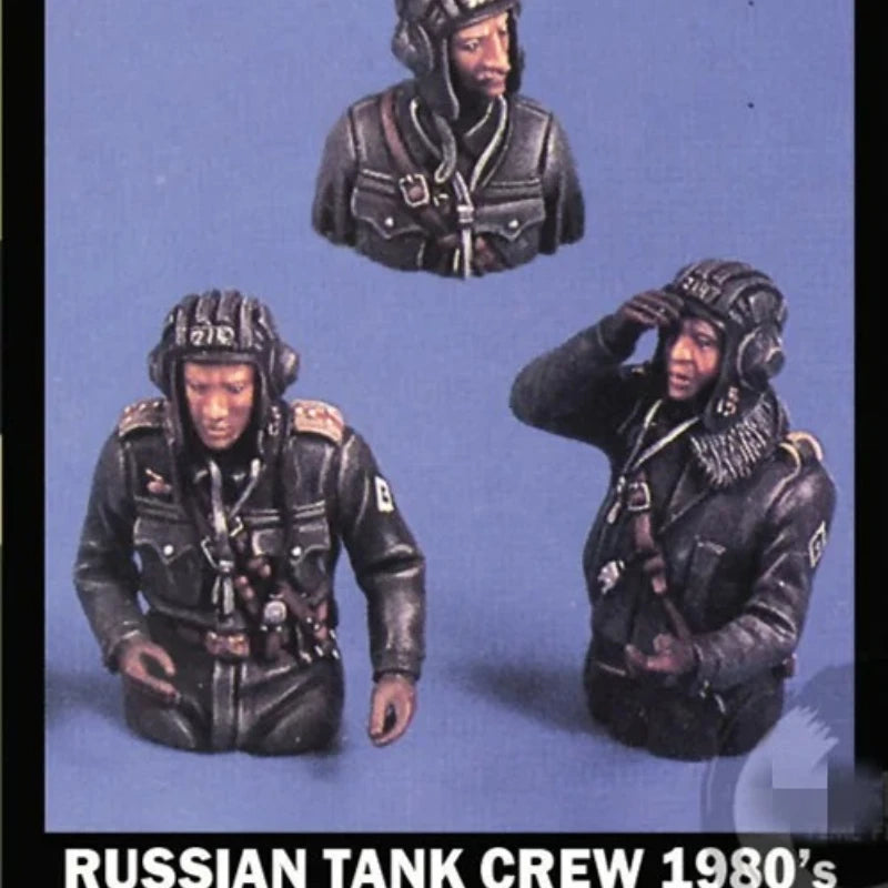 1/35 Cold War Soviet Tank Crew in Winter Uniforms, 4 Figures, Resin Model Figure Kit, Unassembled and Unpainted