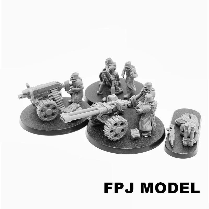 28mm Guard Decimators Squad, 48 Figures, Resin Model Figure Kit, Sci-Fi Theme, Unassembled and Unpainted