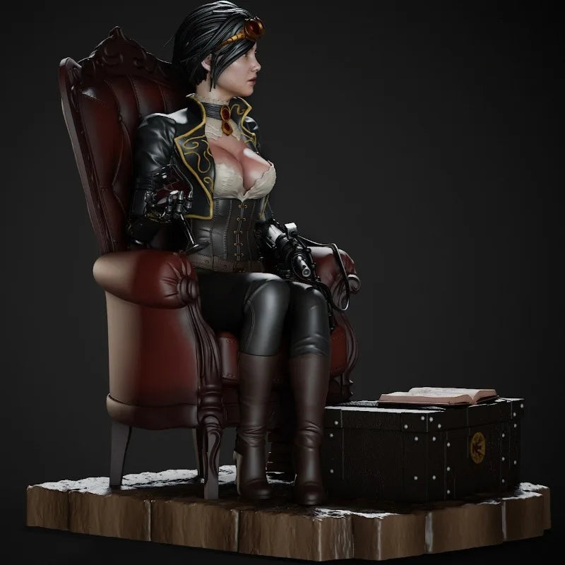 1/24 Lady Mechanika, Resin Model Figure Kit, Sci-Fi Theme, Unassembled and Unpainted