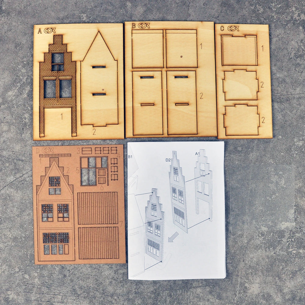 1/87 European Rural Buildings, Resin Model Diorama Kit, Historical Theme, Unassembled and Unpainted