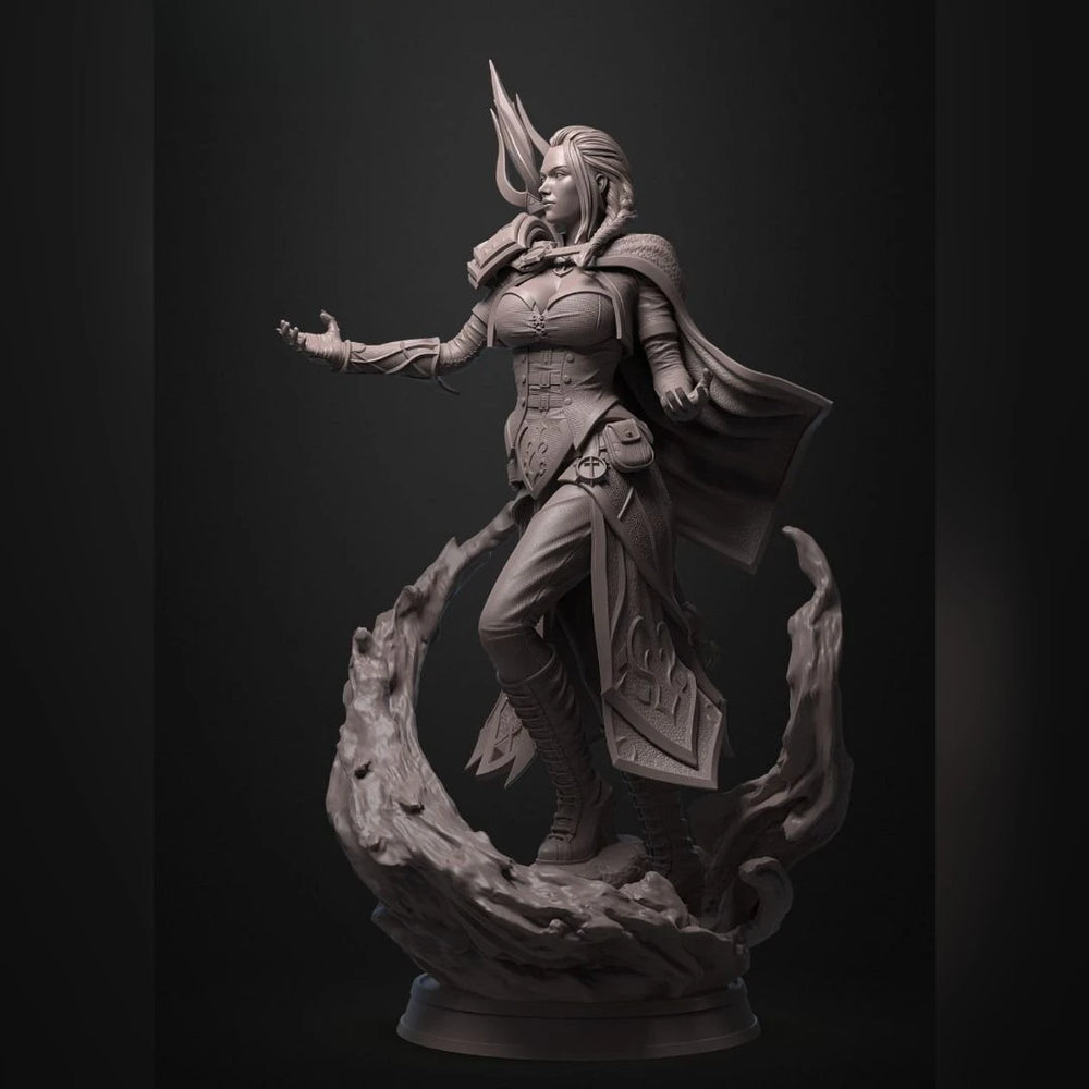 Female Fantasy Warrior Ornate Armor, Resin Model Figure Kit, Fantasy Theme, Unassembled and Unpainted