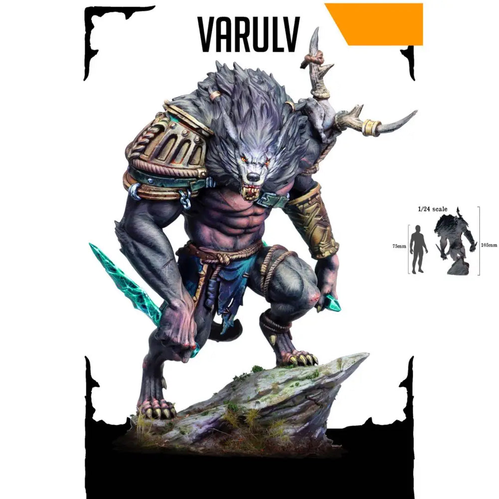 1/24 Orc Demon Warrior, Resin Model Figure Kit, Fantasy Theme, Unassembled and Unpainted