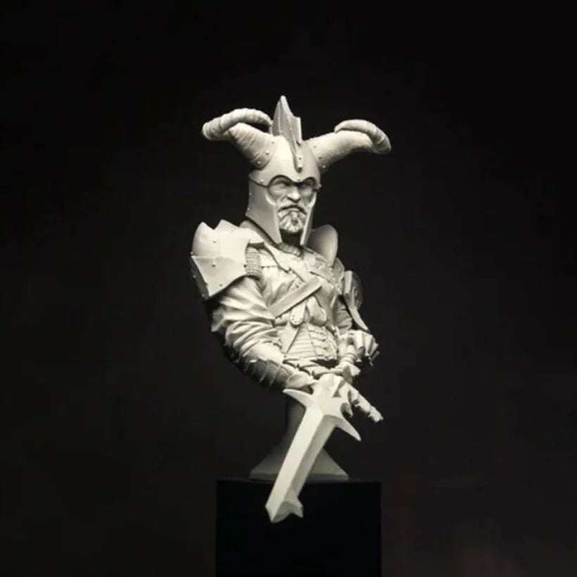 1/10 Demonic Horned, Resin Model Bust Kit, Fantasy Theme, Unassembled and Unpainted