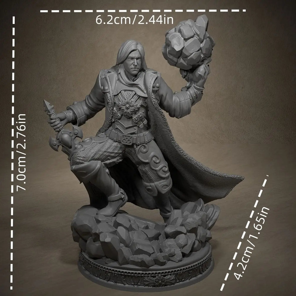 70mm Wizard Dorian, Resin Model Figure Kit, Fantasy Theme, Unassembled and Unpainted