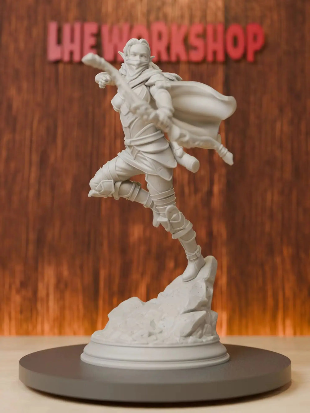 75mm Elf Ranger Warrior, Resin Model Figure Kit, Fantasy Theme, Unassembled and Unpainted