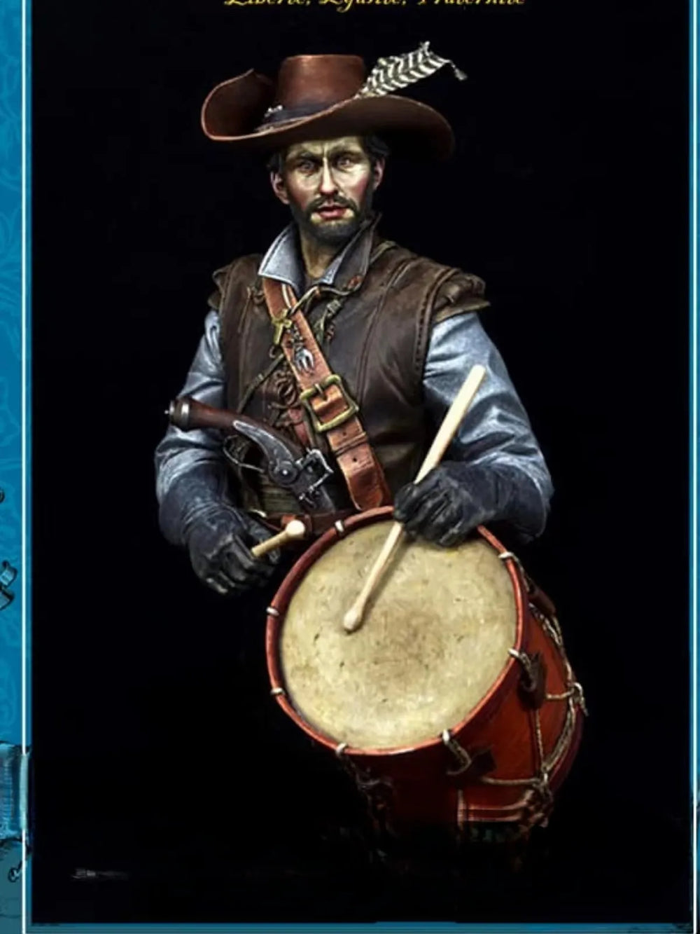 1/10 American Civil War Western Cowboy Musician, Resin Model Figure Kit, Unassembled and Unpainted