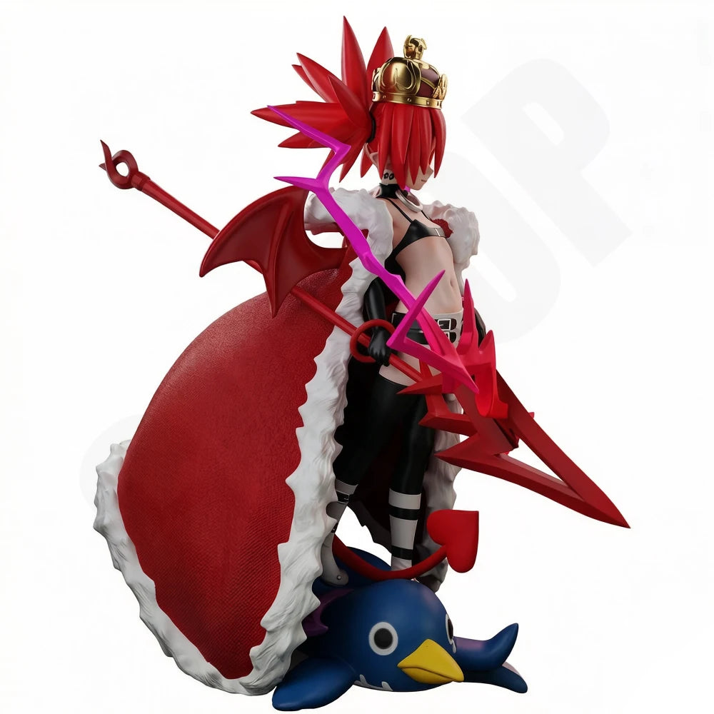 1/24 Spiky-Haired Anime Demon in Red Cape, Resin Model Figure Kit, Fantasy Theme, Unassembled and Unpainted