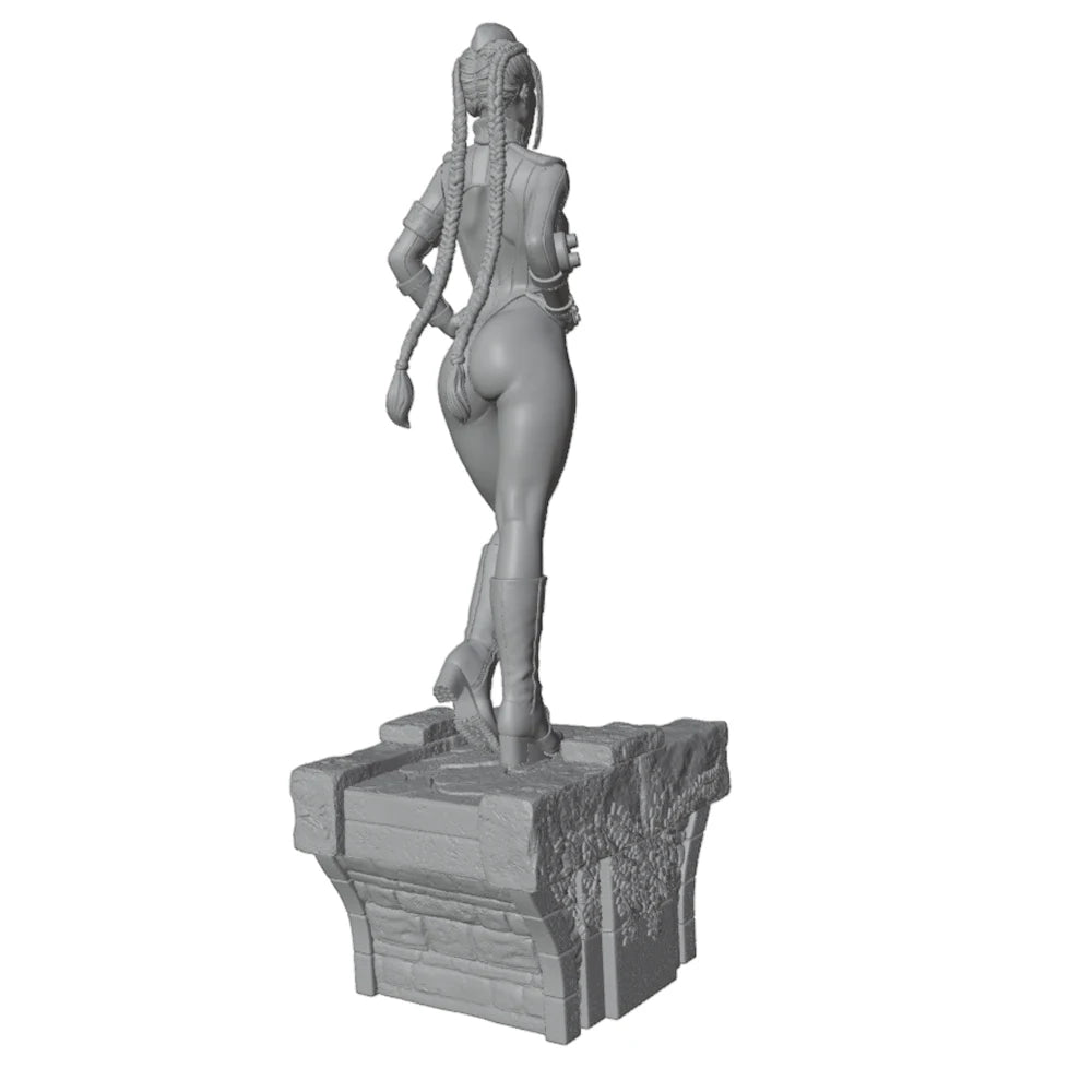 1/24 Female Fantasy Warrior with Long Hair, Resin Model Figure Kit, Fantasy Theme, Unassembled and Unpainted