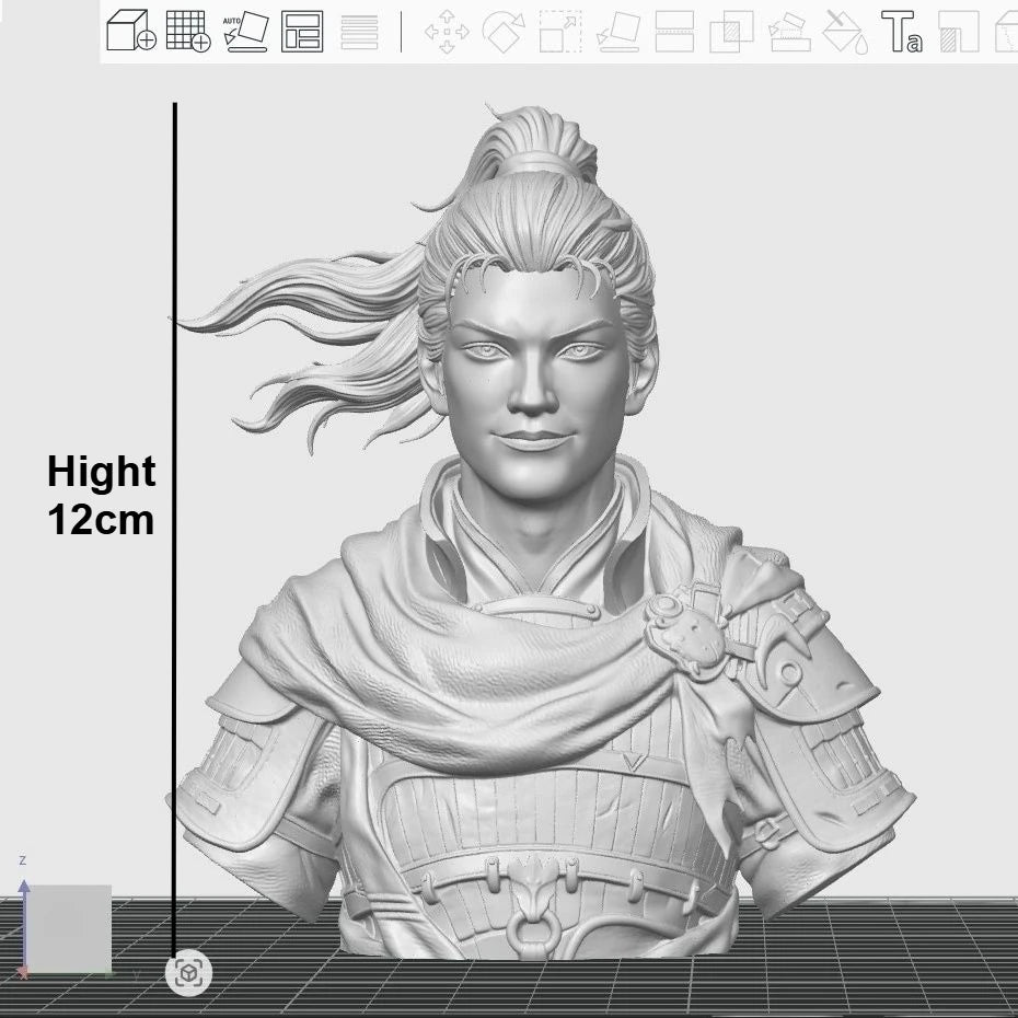 1/6 Ancient Zhao Yun, Resin Model Bust Kit, Unassembled and Unpainted