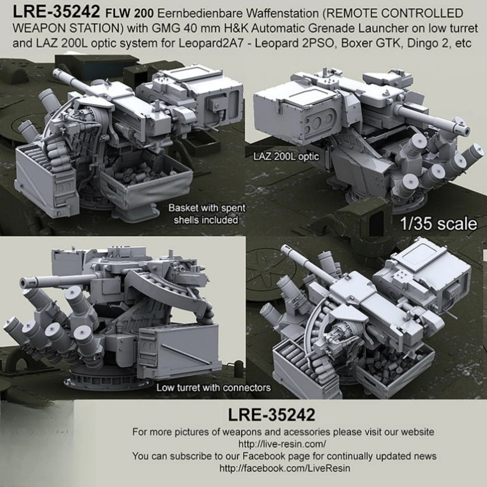 1/35 WWII German GMG Turret, Resin Model Vehicle Kit, Unassembled and Unpainted