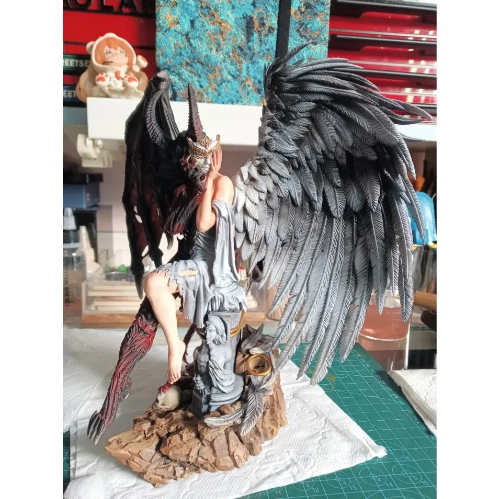 230mm Evil Angel Witch, Resin Model Figure Kit, Fantasy Theme, Unassembled and Unpainted