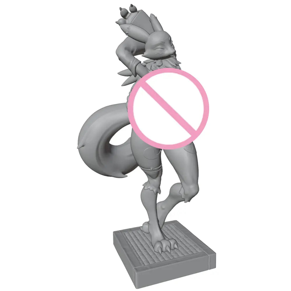 1/24 Anthropomorphic Fox Female in Confident Pose, Resin Model Figure Kit, Unassembled and Unpainted