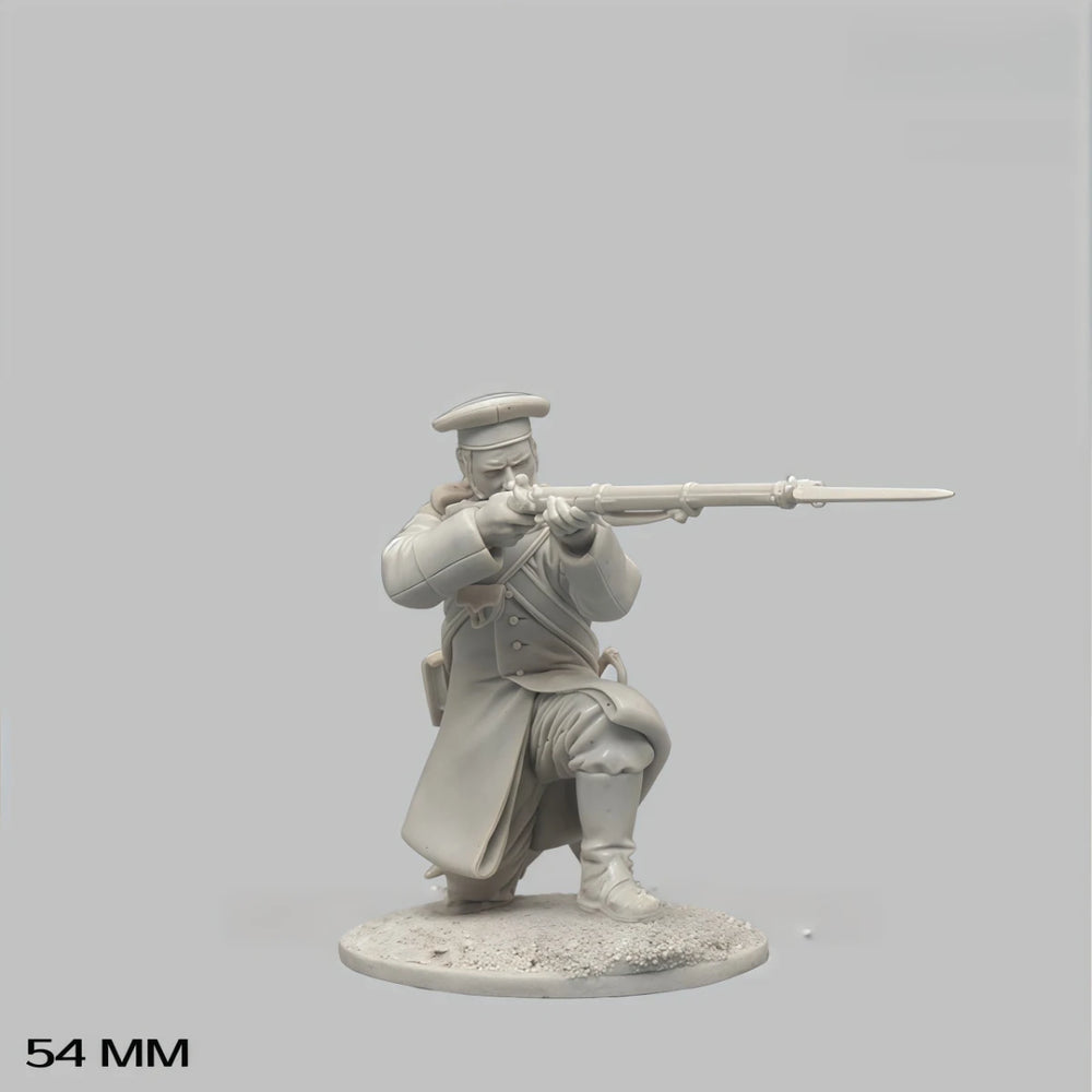 54mm Modern 19th Century Russian Grenadier, Resin Model Figure Kit, Unassembled and Unpainted