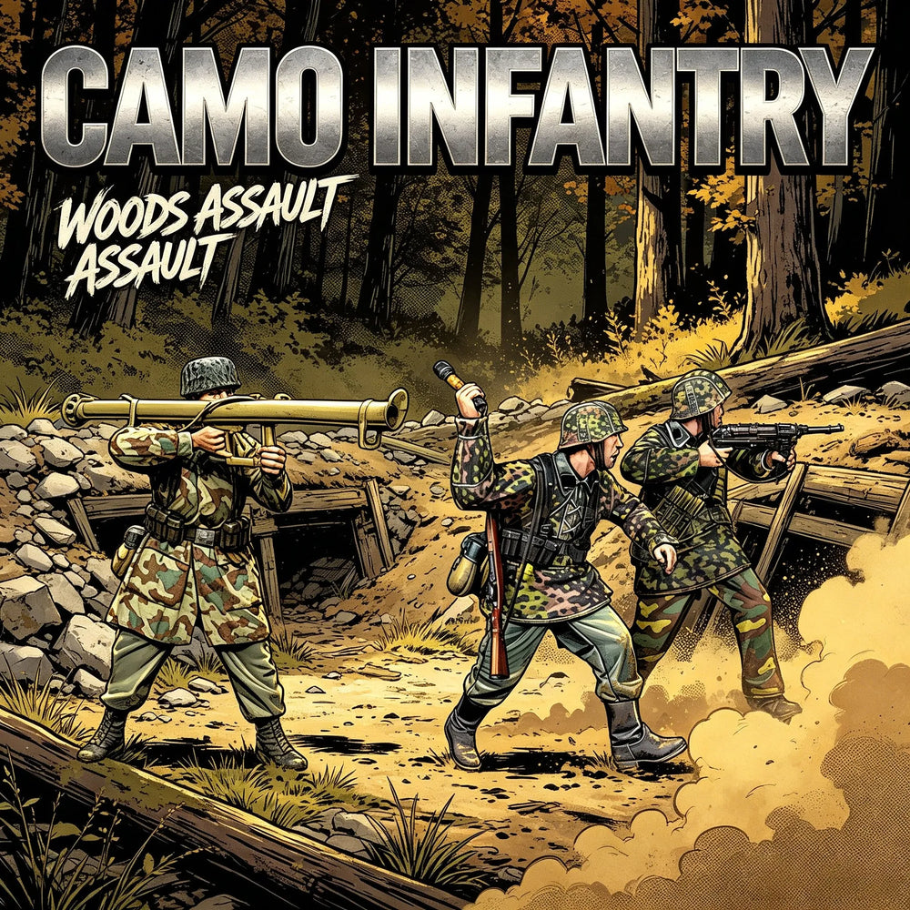 1/35 Modern Infantry Soldiers Camouflaged, 3 Figures, Resin Model Figure Kit, Unassembled and Unpainted