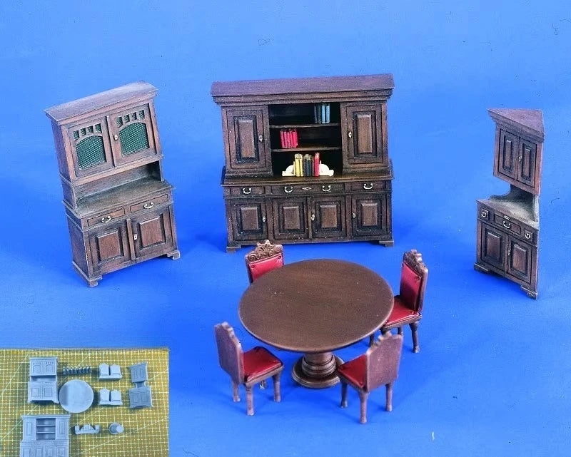 1/35 Interior Furniture Scene Layout, Resin Model Diorama Kit, Historical Theme, Unassembled and Unpainted