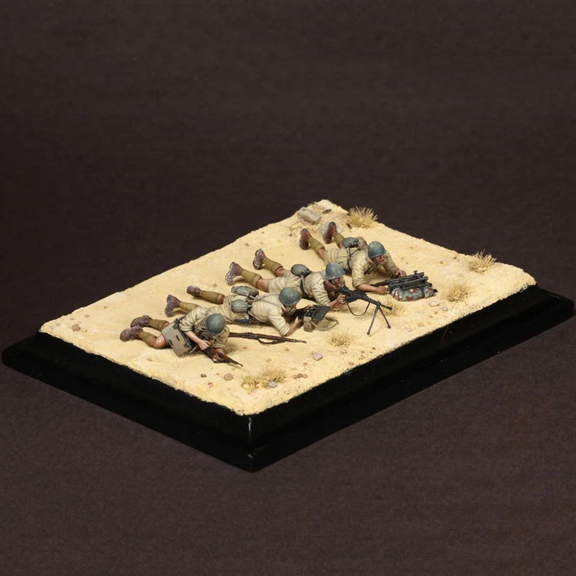 1/35 Modern Infantry in Prone Positions, 4 Figures, Resin Model Figure Kit, Unassembled and Unpainted