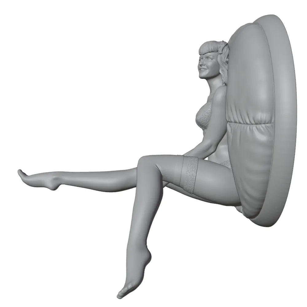 1/24 Woman on Sofa, Resin Model Figure Kit, Unassembled and Unpainted