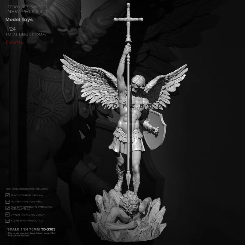 1/24 Winged Saint, Resin Model Figure Kit, Mythology Theme, Unassembled and Unpainted
