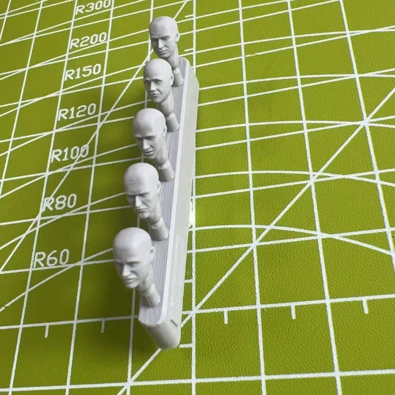 Soldier Head Replacement, Resin Model Accessory Kit, Military Theme, Unpainted