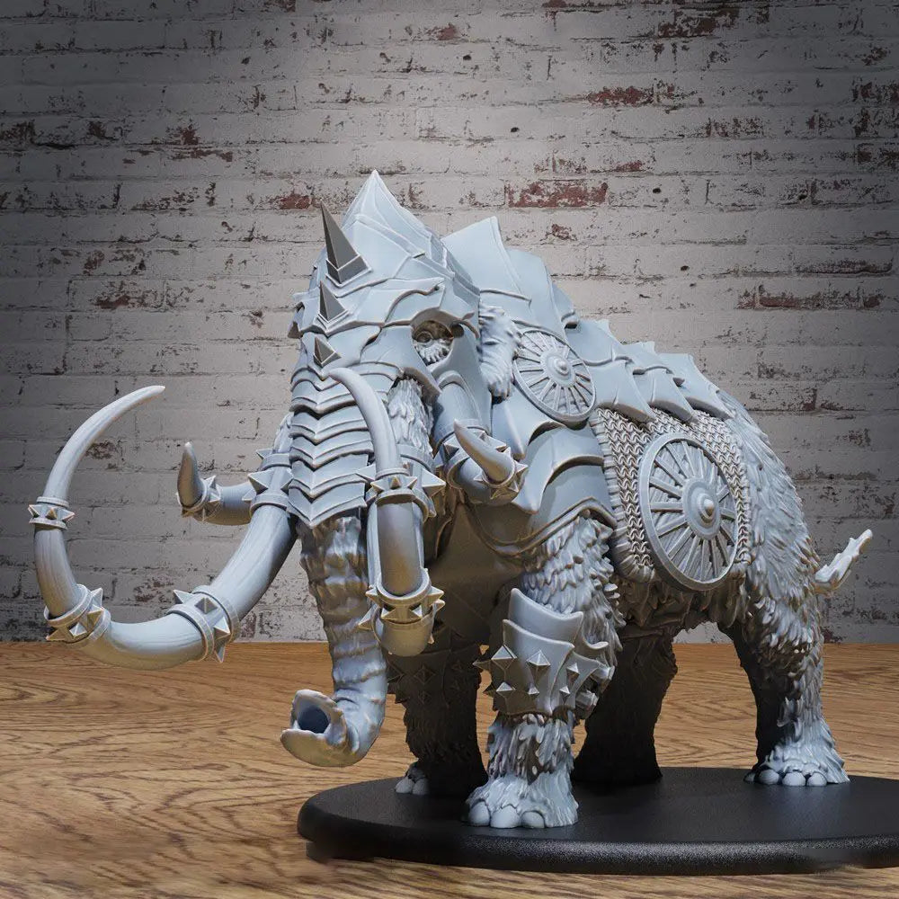 100mm Mammoth, 2 Figures, Resin Model Creature Kit, Wildlife Theme, Unassembled and Unpainted