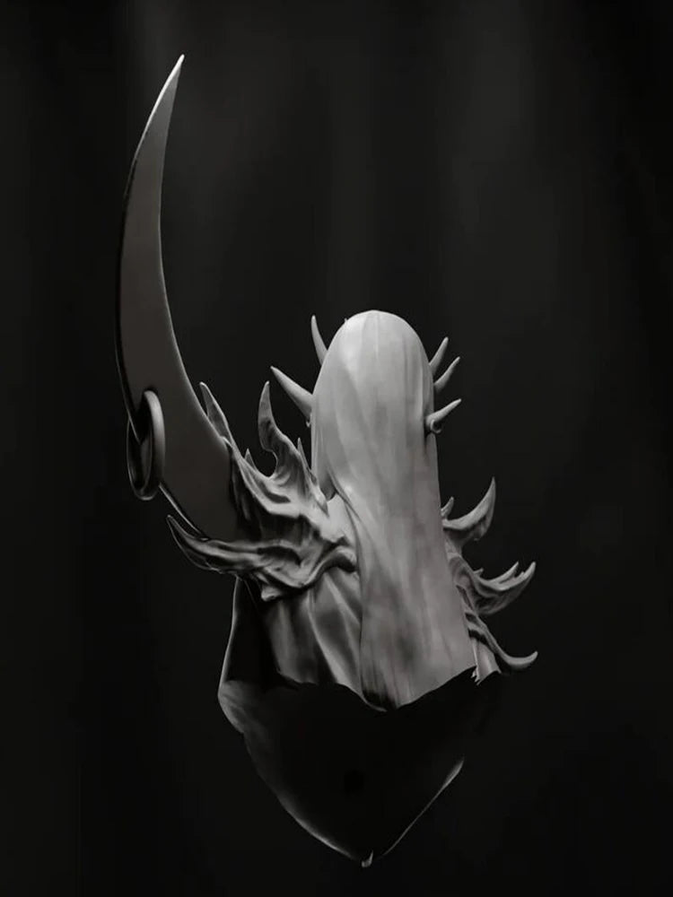 1/12 Spiral-Horned Demon Lord, Resin Model Bust Kit, Fantasy Theme, Unassembled and Unpainted