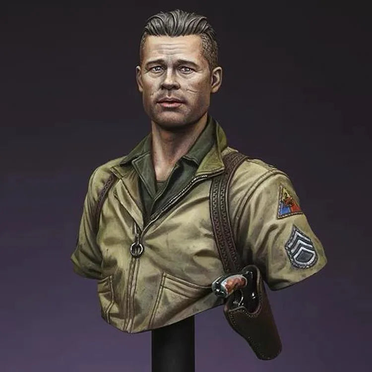 1/16 WWII American Soldier, Resin Model Bust Kit, Unassembled and Unpainted