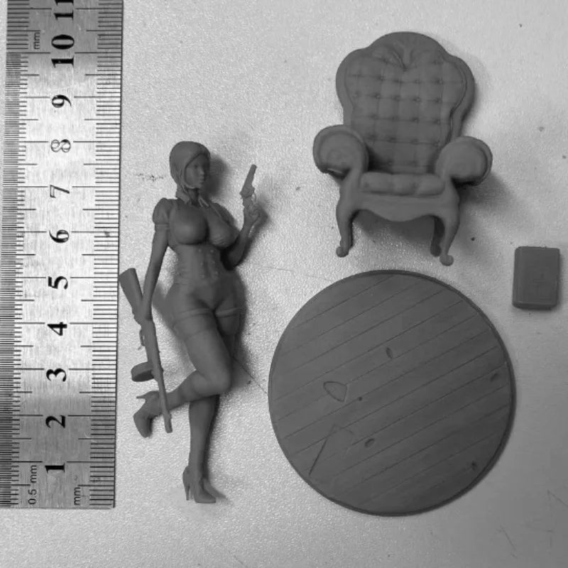 1/24 Modern Female Tactical Gunner, Resin Model Figure Kit, Unassembled and Unpainted