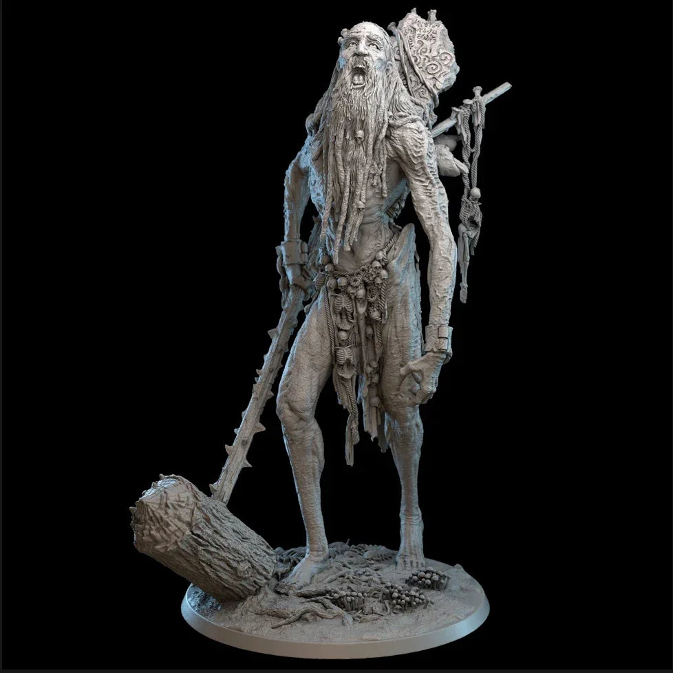 90mm Dark Fantasy Wizard, Resin Model Figure Kit, Fantasy Theme, Unassembled and Unpainted